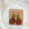 Jasmin earrings olive and brown