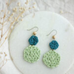 Jasmin Duo earrings teal and mint